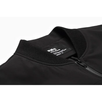 Enjeolon marka 2017 Bombacı casual ceket ceket erkek, siyah kelimeler baskı kat artı boyutu 3XL yaka Ceket elbise JK0415 stand