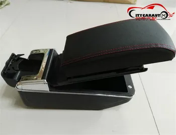 Bardak tutacağı ile CİTYCARAUTO en BÜYÜK UZAY+LÜKS+USB Araç kolçak Merkez Depolama kutu içeriği kutusu A1 A3 2007-11 CHERY İÇİN UYGUN USB