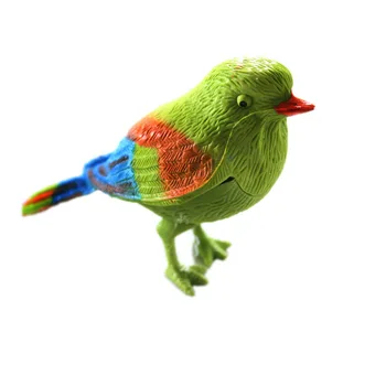 Kuş Ses Kontrolü Müzik Kuş Sevimli sondaj 9.5 cm Simülasyon kuş oyuncak Elektronik evcil hayvan Şarkı Sabah kuş Kafesi süsleri Şarkı