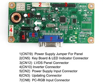 Sürücü Kartı VGA LTM150X0 İçin kontrol-1 LQ150X1LW71N 1024 x 768 SPDIF çıkışı Yeniden Laptop Monitör