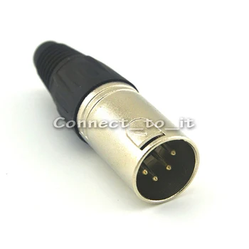 2 Adet 4Pin XLR Tak erkek Pin Adaptör Ses bağlantısı Yüksek Kalite