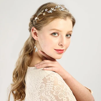 Kristal El Yapımı Hairband Küpe Seti Moda 3 Adet Altın Taç, Gelin Düğün Saç Aksesuarları Kadın Rhinestone Takı Seti