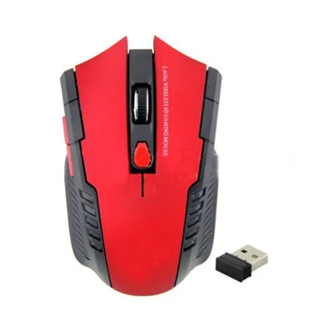PC Laptop Kırmızı+Siyah 2.4 Ghz Taşınabilir Kablosuz KOPYA Optik Oyun Mouse