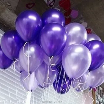 100pcs/lot Balonlar Mor ve açık Mor Düğün Doğum günü Noel Partisi Süslemeleri için Çeşitli