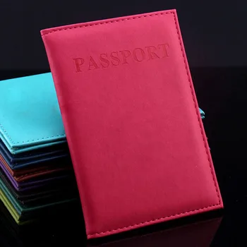 1 adet Yeni Suni Deri Kadın Sahibi Birkaç Modelleri Kadın Seyahat Pasaport Kapağı Unisex Kartı Durumda Adam Kart Sahibinin Pasaport