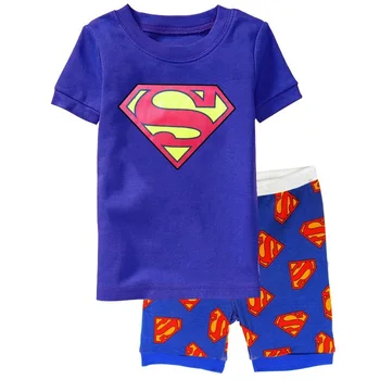 Kırmızı Dino Çocuk Kıyafetleri T takım Elbise Yaz Pijama Erkek Setleri-Shirt Kısa Pantolon Pijama Dinozorlar Üstleri