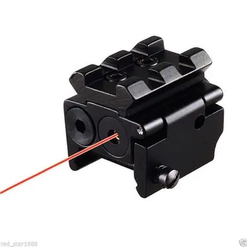 Av Tabanca Hava İçin Sökülebilir 20 mm Picatinny Rail İle Mini Ayarlanabilir Kompakt Kırmızı Nokta Lazer Görüş tabanca Tüfek Accessious
