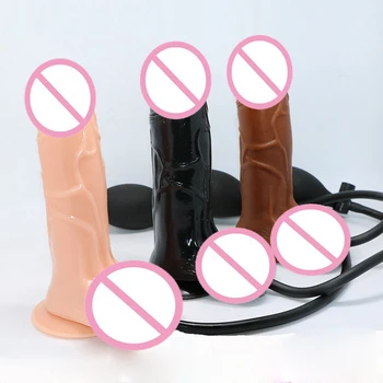 3 Güçlü Emici Yetişkin Ürünleri Seks Oyuncakları Kadın Mastürbasyon için 1 ADET Şişme Büyük Dildo Gerçekçi Penis Büyütme Renkleri
