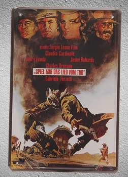 1 Bir Zamanlar Batı Hollywood, Batı film Teneke Plaka İşareti duvar mağaran Dekorasyon Sanat Poster metal vintage evde pc