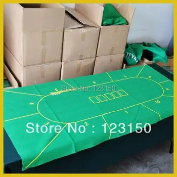ÖRNEĞİN 180CM-001 Yeşil Olmayan dokuma kumaş Texas Holdem Masa örtüsü, 10 kişilik, 90*