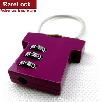 Rarelock ZS07 Kız Bez 3 Haneli Şifre ile Seyahat Çantası Spor Çanta Sırt çantası Kutusu Kombinasyonu Wirerope Kilit