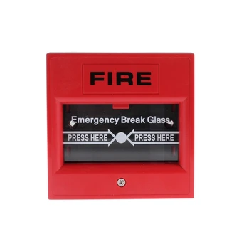 Alarm Kırmızı renk Alarm sistemi (1 ADET) Yangın Kontrol Düğmesi Kesme Cam NC/HAYIR seçenekleri Panik düğmesi anahtarı accessrioes
