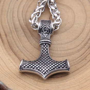 Dropshipping paslanmaz çelik thor'un çekici mjolnir kolye viking İskandinav İskandinav viking kolye Erkek hediye