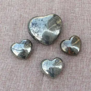 Doğal Pirit taş kalp şekli Dekorasyon,40-65 mm