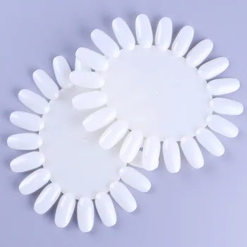 Temiz Beyaz Sahte Tırnak Uçları Plastik Renk Kartı Manikür Tırnak Sanat Ekran Uygulama Tekerlek Yönetim Kurulu Dekorasyon