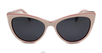 2017 Yeni Marka Deisgner Moda Kadın Kedi Gözü Güneş Gözlüğü Yapımı Asetat Bayanlar Vintage İçin Oculos Güneş Gözlüğü Polarize