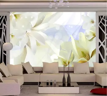 Oda Magnolia için 3d duvar kağıdı çiçek boyama duvar kağıdı 3d üç boyutlu duvar kağıdı dekoratif