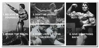 NİCOLESHENTİNG Arnold Schwarzenegger Vücut geliştirme Motivasyon Dekorasyonu için posterler İpek 13x27 24x50inch Spor Resimleri Fiyatları
