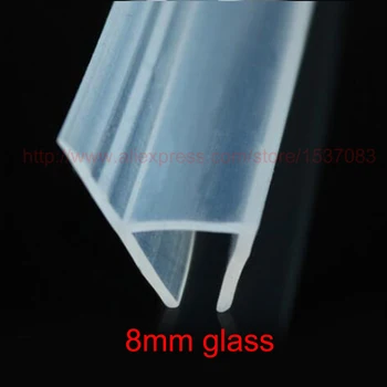 H şekil silikon kauçuk cam duş kapı sızdırmazlık şerit weatherstrip 8mm için cam