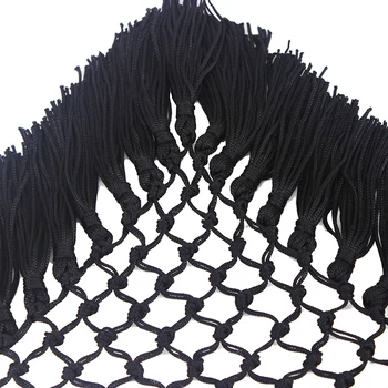 10piece Örgülü Siyah Saçak Püskül Aplike Polyester Tekne Latin Elbise Dekorasyon Dikiş Aksesuarları Trmming T1876