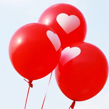 Çiftler İçin ücretsiz kargo 10 adet/lot Kalp Balon 12 İnç Romantik Süslemeleri Balon Decoracion De Cumpleanos toptan Baskılı