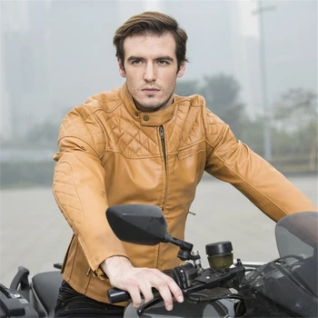 Ücretsiz kargo 1 adet Sonbahar Kış Erkek PU Ceket 5 adet Yarış Motosiklet yastıkları Ceket Tekstil Örgü Sürme