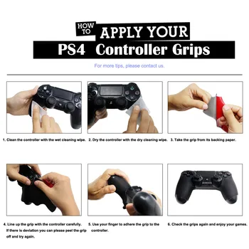 İVYUEEN Siyah kaymaz Kontrolör Kulpları Playstation Dualshock 4 PS4 Pro Slim Kontrol Akıllı mürekkep balığı El Kavrama İçin Kapak