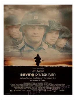 5061 Saving Private Ryan Klasik Film Posteri Bar oturma odası dekoratif boyama Vintage Kraft Poster Duvar çıkartmaları/