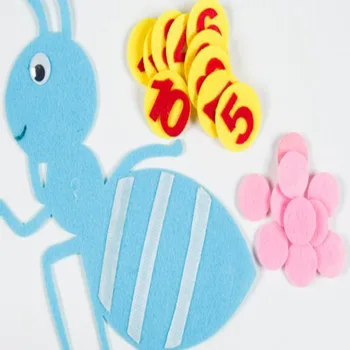 ZY DİY Kumaş Mavi Karınca Erken Leanring Keçe Kumaş Çocuk Koltuk Dekorasyon el yapımı Keçe