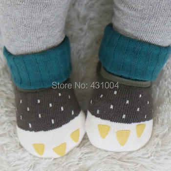 Kacakid bebek Sonbahar Kış uzun elbise bebek çoraplar, yeni çocuk küçük sevimli terry tekne çorap+çizgili çorap