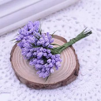 12pcs Güzel Köpük Düğün Dişiorgan Dekorasyon DİY Çelenk Hediye Hatıra Defteri Zanaat Çiçek Yapay Çiçek Buket Stamen