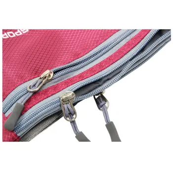 Unisex Serseri Çanta Seyahat Kullanışlı Bel Çantası Bel Kemeri Zip Kılıfı Kırmızı Gül