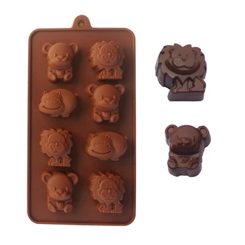 2 ADET Noel 3D Hayvan Şekli Çikolata Şeker Silikon Kalıp Fondan Kek DİY Dekorasyon Reçelli Kurabiye Gereçleri Pasta Araçlar