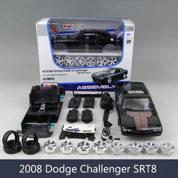 Hediye İçin 24 Alaşım Araba Metal Araç Koleksiyon Modelleri oyuncak 1:24 Model Araba DG Challenger SRT8 Kas Araba 1: