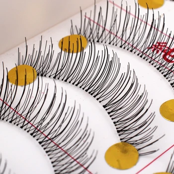Bina Kadınlara Makyaj için 10 Çift Sahte Kirpik Doğal Uzun Göz Kirpikleri Uzatma Araçları Sahte Göz Kirpik Kirpik Yapımı