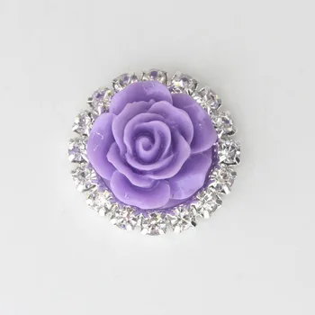 35mm ve Çiçek şekli Rhinestone Düz Süslemeler giyim Ücretsiz kargo 10 adet için Dekorasyon Metal Düğme, El Sanatları Diy