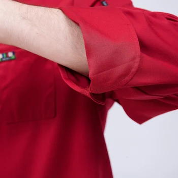 Yeni Stil Uzun Kollu fermuar Ceket Şef uzman Şef Üniforma Restoran Mutfak Adam Kadını İş elbiseleri Ceket Tulum