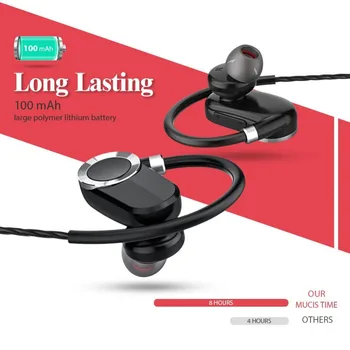 DAONO Bluetooth-Kulak Stereo Kulaklık Spor Kablosuz Spor salonu Koşu Kulaklık Egzersiz İçin Micriphone Kulaklık