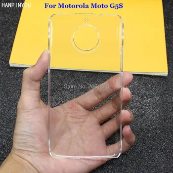 Motorola Moto G5S Sabit PC Durumda Ultra İnce Clear Sert Plastik Motorola Moto İçin Koruyucu Cilt Kapak DİY 5.2 G5S
