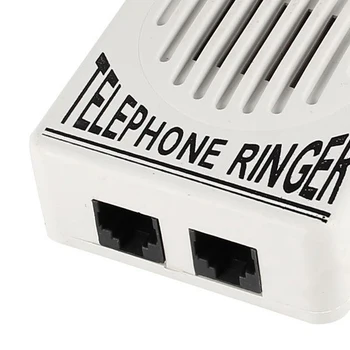 Plastik Ev Telefonu Zil Sesi Amplifikatör RJ11 6P2C Ringer Gri