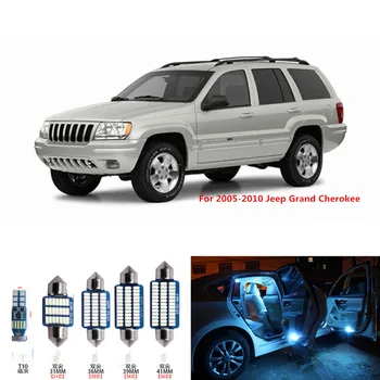 10 adet Canbus Araba 2005-2010 Jeep Grand Cherokee Harita Kubbe Gövde Plaka Lamba Beyaz Işık Ampuller İç Paketi Seti LED