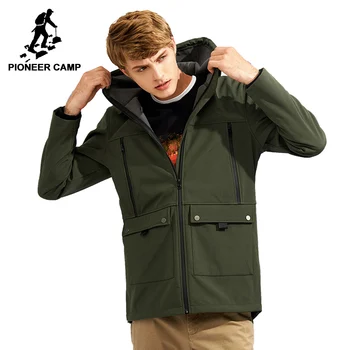 Öncü Kamp rüzgarlık erkek AJK702378 giyim ceket ceket erkek marka-giyim su geçirmez softshell rahat sıcak Polar kapşonlu