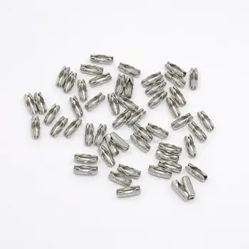 304 Paslanmaz Çelik Top Zincir Konnektörleri, Boyut: 3,5 mm çapında, 9 mm uzunluğunda, 2.5 mm iç çapı, delik: 1mm