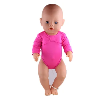 El yapımı Bebek uzun kollu Tulum 18 İnç American Girl Doll &43cm Yeni Doğan Bebek Zapf Giysi Uygun