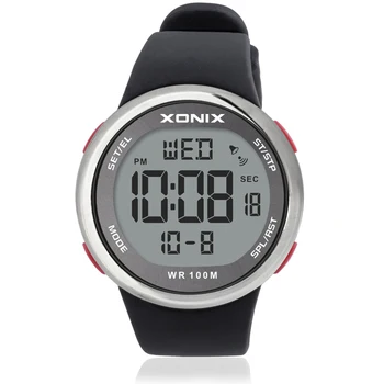 XONİX Moda Erkek Spor Saatler 100m Açık hava Eğlence çok Fonksiyonlu Dijital saat Yüzme Kol saati Sony Ericsson için Hombre Dalış su Geçirmez