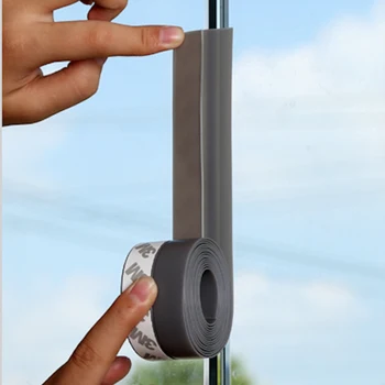 Weatherstrip 25mm / 35mm / 50mm x 5m Gri Sızdırmazlık Ekran Kanat Sürgülü Kapı Alt Stoper Çerçevesiz Kapı Pencere Contaları Taslak