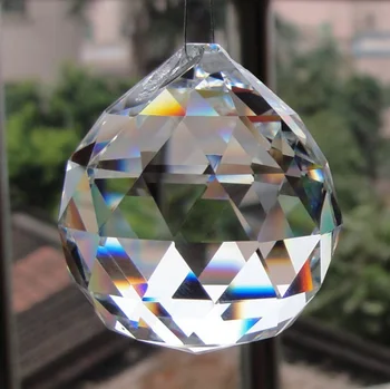 Ücretsiz kancalı kolye kristal top cam prizma damla kolye asılı 30pcs net 20 mm Kristal avize