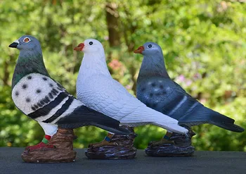 Restaurcrant otel bahçe dekorasyonu kumru bahçe dekorasyon reçine güvercinler eve hayvan güvercin heykel el sanatları süsler, suni