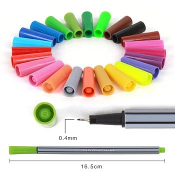 Kalite 0.4 mm Fineliner Kalemler Renk Fineliners İşaretleri Renkli Marker Kalem Sanat Resim İyi Profesyonel Finliner Ayarlayın