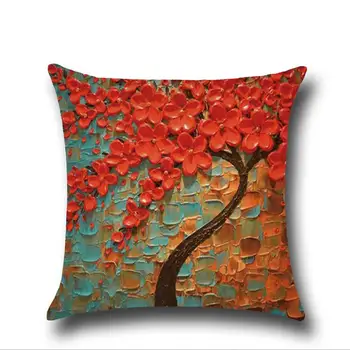Üç Boyutlu Çiçek Yastık kılıfı Renkli Dekoratif Kare 45x45cm Yastık kılıfı Ev Tekstili Düğün Yastık Yastık kılıfı